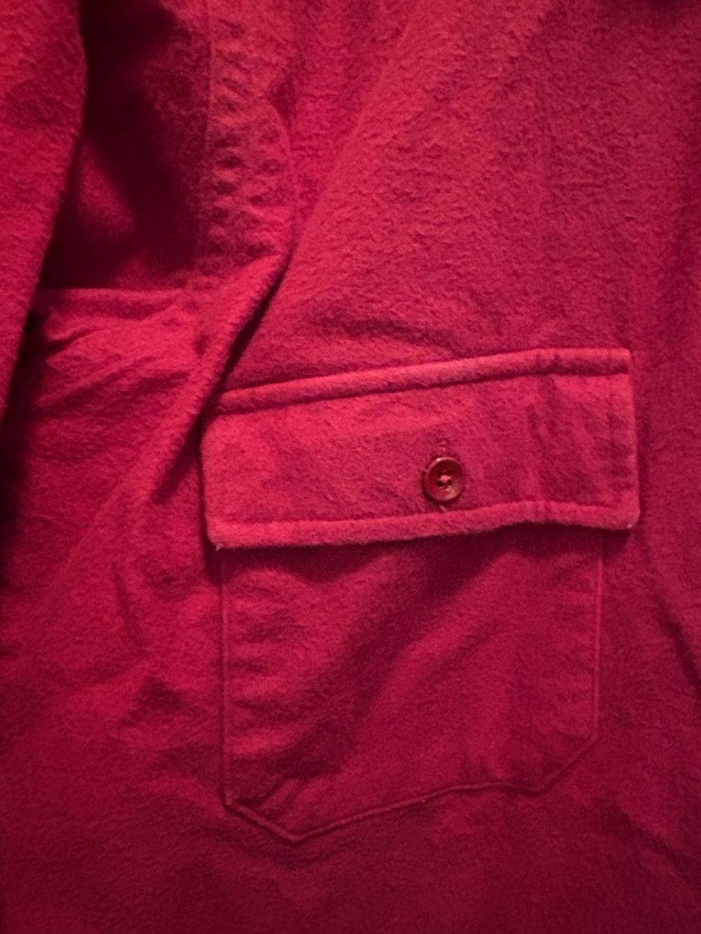 L.L. Bean Red Button-Down Casual Shirt Vintage Flannel 17 Coastal Fisherman - Picture 3 of 10